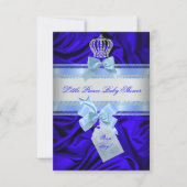 リトルプリンスベビーシャワーボーイ王室のブルー2 招待状 (正面)