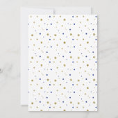 リトルプリンスベビーシャワー招待状フェイクグリッター 招待状 (裏面)