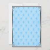 リトルプリンスベビーシャワー招待状王室の、シルバー 招待状 (裏面)