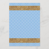 リトルプリンスベビー王室のブルー金ゴールドがベビーを願う アドバイスカード (裏面)