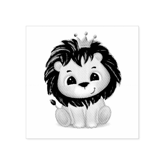 リトルプリンスライオンボーイ赤ちゃんシャワー ラバースタンプ (インプリント)