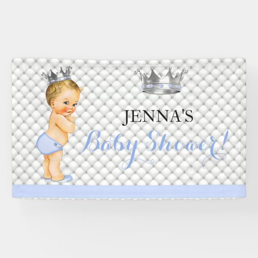 リトルプリンスヴィンテージ男の赤ちゃんクラウン 横断幕 (横)