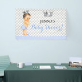 リトルプリンスヴィンテージ男の赤ちゃんクラウン 横断幕 (トレードショー)