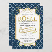 リトルプリンス王室のお祝いベビーシャワー招待状 招待状 (正面/裏面)