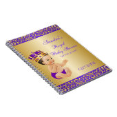 リトルプリンス王室のパープル金ゴールドギフトゲスト ノートブック (右側)