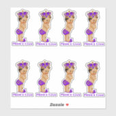 リトルプリンス男の赤ちゃんパープル金ゴールドクラウン シール (シート)