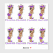 リトルプリンス男の赤ちゃんパープル金ゴールドクラウン シール (シート)