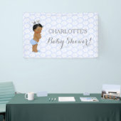 リトルプリンス男の赤ちゃんライトブルーシルバー 横断幕 (トレードショー)