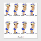 リトルプリンス男の赤ちゃん王室のブルー金ゴールドクラウン シール (シート)