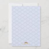 リトルプリンス金ゴールドクラウンボーイ誕生日招待状 招待状 (裏面)