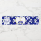 リトルプリンス1歳の誕生日パーティーブルー王室のの好意 ペットボトルラベル (シングルラベル)