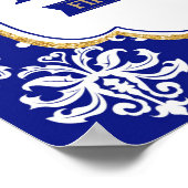 リトルプリンス1thバースデー王室のタブルーウェルカムサイン ポスター (角)