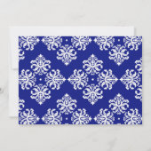 リトルプリンス1thバースデー王室のタブルーダマスク写真 招待状 (裏面)