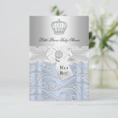 リトルプリンス ダイヤモンド クラウン ベビーシャワー 招待状 (スタンド正面)