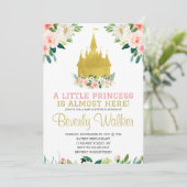 リトルプリンセスおとぎ話の城ガールベイビーシャワー 招待状 (スタンド正面)