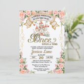 リトルプリンセスおとぎ話の城ガールベイビーシャワー 招待状 (スタンド正面)