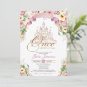 リトルプリンセスおとぎ話の城ガールベイビーシャワー 招待状 (スタンド正面)