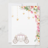 リトルプリンセスおとぎ話の城ガールベイビーシャワー 招待状 (裏面)