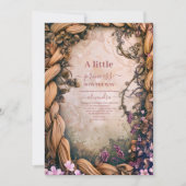 リトルプリンセスおとぎ話ベビーシャワー 招待状 (正面)