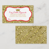 リトルプリンセスおむつくじチケット 偽のグリッター エンクロージャーカード (正面/裏面)