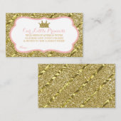 リトルプリンセスおむつラッフルチケットフェイクグリッター エンクロージャーカード (正面/裏面)