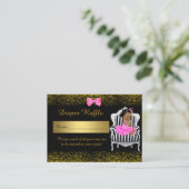 リトルプリンセスおむつラッフルチケット、きらびやかなピンク エンクロージャーカード (スタンド正面)