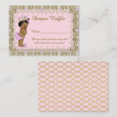 リトルプリンセスおむつラッフルチケット、ピンク エンクロージャーカード (正面/裏面)