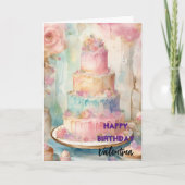 リトルプリンセスお誕生日ケーキ カード (正面)