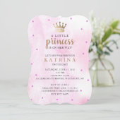リトルプリンセスが行く!ピンク色の赤ちゃんシャワー 招待状 (スタンド正面)