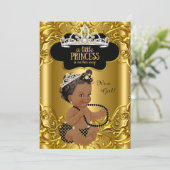リトルプリンセスは彼女の方法ベビーシャワー民族 招待状 (スタンド正面)