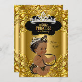 リトルプリンセスは彼女の方法ベビーシャワー民族 招待状 (正面/裏面)