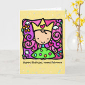 リトルプリンセスカスタムの誕生日カード カード (黄色い花)