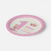 リトルプリンセスガールズ1stバースデーシボ縁どロン ペーパープレート (アングル)