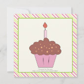 リトルプリンセスガールズ1stバースデーピンクグリーン 招待状 (裏面)