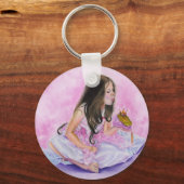 リトルプリンセスキスをするカエルのキーチェーン キーホルダー (正面)