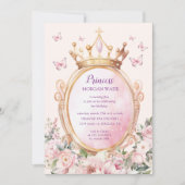 リトルプリンセスキッドの誕生日予算招待状 招待状 (正面)