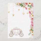 リトルプリンセスキャッスルベビーシャワーフェアリ実在タレ  箔招待状 (裏面)