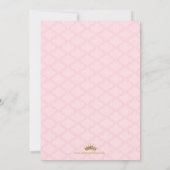 リトルプリンセスクラウンガール1stバースデー招待状 招待状 (裏面)