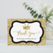 リトルプリンセスサンキューカード、ブラックフェイクグリッター サンキューカード (スタンド正面)