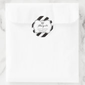 リトルプリンセスステッカー、ブラック、フェイクグリッター ラウンドシール (バッグ)