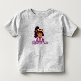 リトルプリンセスダークヘアガールピンクのトップ トドラーTシャツ