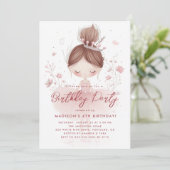 リトルプリンセスバレリナピンクバースデーパーティー 招待状 (スタンド正面)