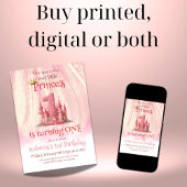 リトルプリンセスピンクキャッスル1st誕生日 招待状