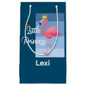 リトルプリンセスピンクフラミンゴデザイン-抱き枕- スモールペーパーバッグ (正面)