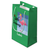 リトルプリンセスピンクフラミンゴデザイン-抱き枕- スモールペーパーバッグ (裏面アングル)