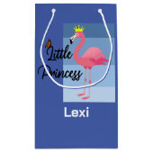 リトルプリンセスピンクフラミンゴデザイン-抱き枕- スモールペーパーバッグ (裏面)