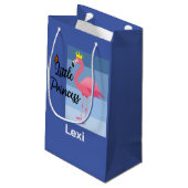 リトルプリンセスピンクフラミンゴデザイン-抱き枕- スモールペーパーバッグ (裏面アングル)