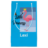 リトルプリンセスピンクフラミンゴデザイン-抱き枕- スモールペーパーバッグ (正面)