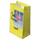 リトルプリンセスピンクフラミンゴデザイン-抱き枕- スモールペーパーバッグ (裏面アングル)