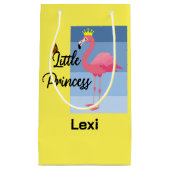 リトルプリンセスピンクフラミンゴデザイン-抱き枕- スモールペーパーバッグ (正面)